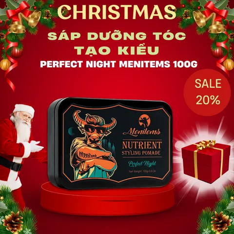 Sáp Vuốt Tóc MENITEMS Perfect Night - Giữ Nếp, Tạo Kiểu Tự Nhiên Mạnh Mẽ, Hương Lịch Lãm, 10H Bền Chặt cho Nam Giới