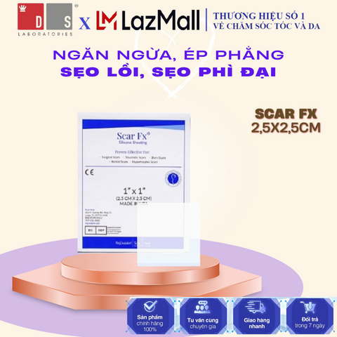 Miếng Dán Ngăn Ngừa Và Ép Sẹo Lồi Scar FX 2.5cm x 2.5cm - Chăm Sóc Sẹo Từ Rejuvaskin Mỹ