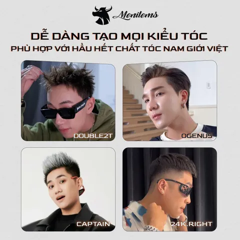 Sáp Vuốt Tóc Menitems Pomade Hương Nước Hoa Giữ Nếp Tự Nhiên 16 Giờ, Dưỡng Tóc Khỏe, Dễ Gội Sạch - 50g