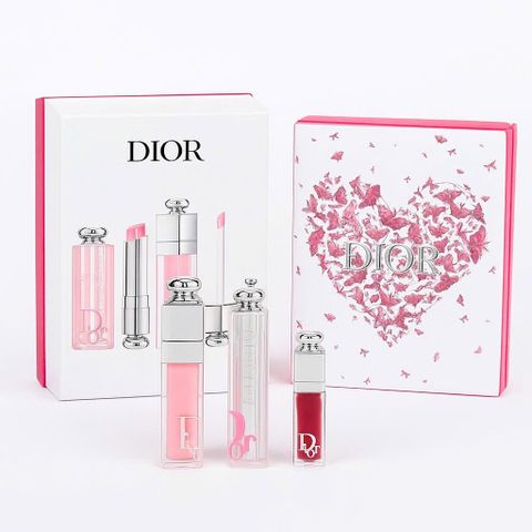 Set Son Dior Rouge Addict Quà Tặng 3 Món - Son Dưỡng Môi Hạn Chế Khô Môi, Thiết Kế Sang Trọng, Món Quà Tuyệt Vời Cho Nàng