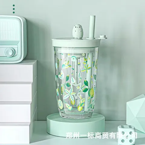 Ly Thủy Tinh Khuấy Trộn Tự Động 400ml - Dụng Cụ Pha Cà Phê, Sữa, Trà, Ngũ Cốc Tiện Lợi, Quà Tặng Ý Nghĩa