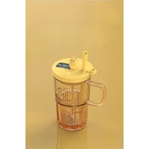Ly Thủy Tinh Khuấy Trộn Tự Động 400ml - Dụng Cụ Pha Cà Phê, Sữa, Trà, Ngũ Cốc Tiện Lợi, Quà Tặng Ý Nghĩa