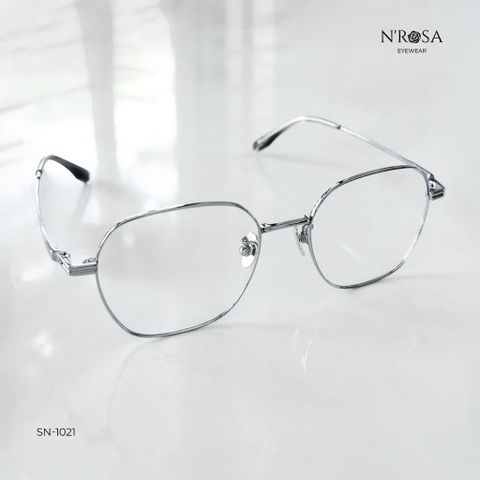 Gọng Kính Titanium Cận Cao Cấp Angel Eyes – Kim Loại Mảnh, Phom Oval Tối Giản, Siêu Nhẹ, Thời Trang Unisex, Phù Hợp Mọi Dáng Mặt