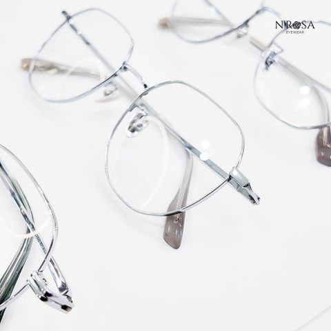 Gọng Kính Titanium Cận Cao Cấp Angel Eyes – Kim Loại Mảnh, Phom Oval Tối Giản, Siêu Nhẹ, Thời Trang Unisex, Phù Hợp Mọi Dáng Mặt