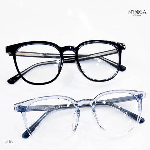 Gọng Kính Cận Unisex Vuông Cổ Điển N’ROSA 5100/5116 - Gọng Nhẹ Dễ Đeo, Thời Trang Học Sinh, Nhân Viên Văn Phòng, Chất Liệu Nhựa Cao Cấp