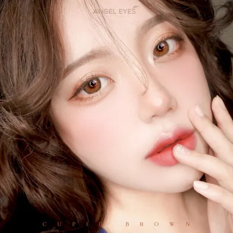 Lens giãn tròng màu nâu và màu xám có độ từ 0-6 Angel Eyes Cupid - Dia 14.5mm