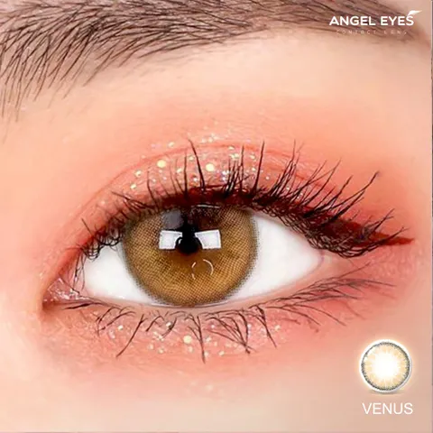 Combo lens mắt màu, nước ngâm lens và nhỏ mắt lens Angel Eyes có độ và không độ
