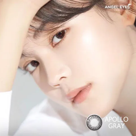 Combo lens mắt màu, nước ngâm lens và nhỏ mắt lens Angel Eyes có độ và không độ