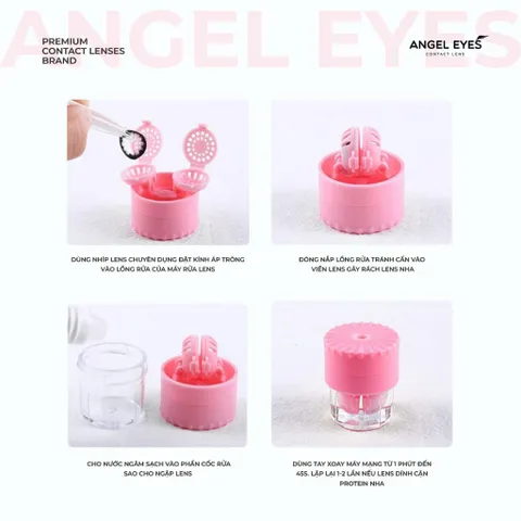 Máy rửa lens thủ công Angel Eyes - Rửa kính áp tròng siêu nhanh, tiện dụng, hiệu quả gấp 5 lần so với máy dùng pin