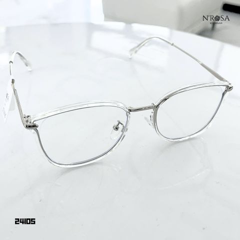 Gọng Kính Cận N'ROSA Mắt Mèo Sang Chảnh - Kim Loại Phối Nhựa Cao Cấp, Phong Cách Thời Trang Nữ - Hàng Chính Hãng Angel Eyes
