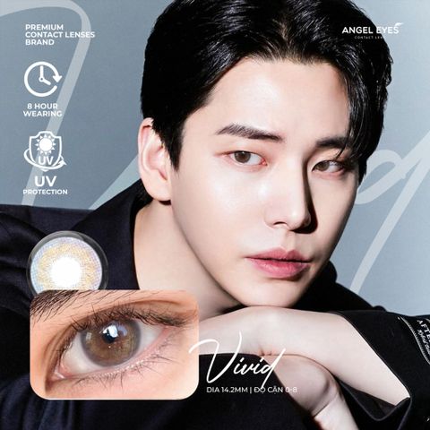 Kính áp tròng cận N’Rosa Vivid Brown 0-8 độ - Lens nâu tự nhiên cao cấp, an toàn cho mắt, giúp thẩm mỹ và thu hút.