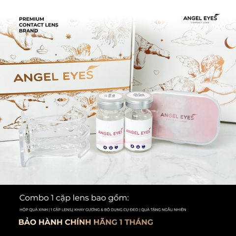 Kính áp tròng nâu Mochi Brown Angel Eyes - Độ cận từ 0.00 đến 8.00, hoàn hảo cho học sinh, cô dâu, phong cách tự nhiên, nhẹ nhàng.