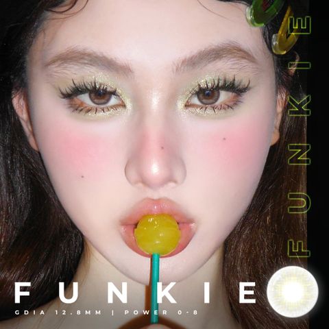 Kính áp tròng xám tây Angel Eyes Funkie - Độ cận 0-8, Kích thước 12.8mm, Lens tự nhiên thoải mái, thời trang cho mắt bạn