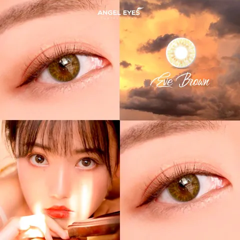 Kính áp tròng Angel Eyes - Silicone Hydrogel - EVE - Brown/Gray - Silicone - DIA 14.0