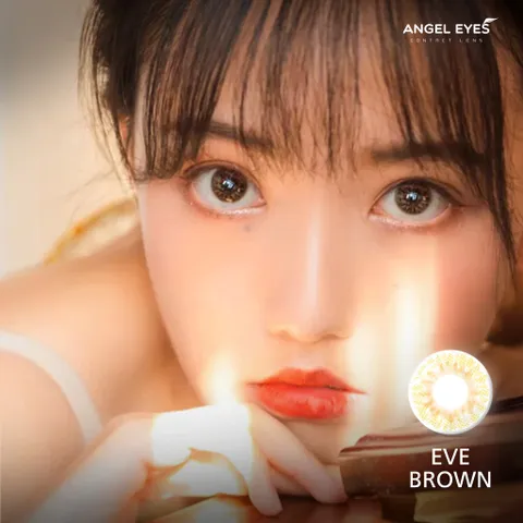 Kính áp tròng Angel Eyes - Silicone Hydrogel - EVE - Brown/Gray - Silicone - DIA 14.0