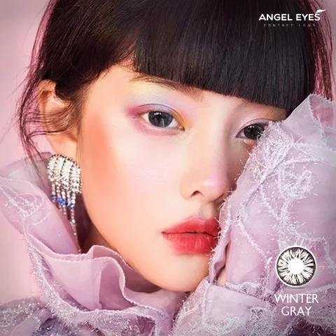 Lens giãn tròng nâu Winter - Nhãn hiệu Angel Eyes - Không độ cận - Đường kính 14.5mm
