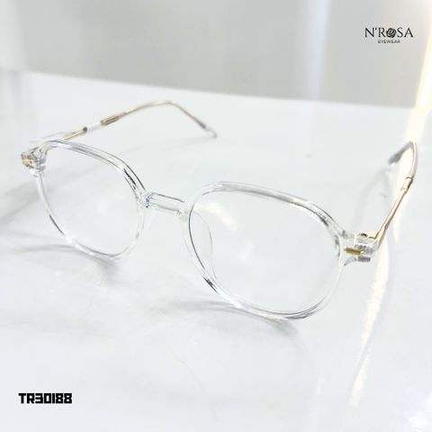 Gọng Kính Cận N’ROSA Kim Loại Phối Nhựa - Form Đa Giác/Ngũ Giác Thời Trang, Thiết Kế Cá Tính, Phù Hợp Với Mọi Trang Phục