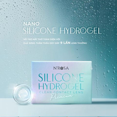 Kính áp tròng trong suốt cận thí N'Rosa Angel Eyes - Nano Silicone Hydrogel, độ 1-10, cho mắt thở khỏe mạnh, êm ái, dùng tối đa 12 giờ.