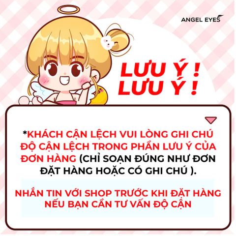 Kính áp tròng nâu mật ong Angel Eyes Nami 0-8 độ - Màu nâu tây tự nhiên đường kính 12.8mm, lý tưởng cho mắt nhỏ