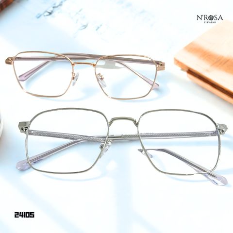 Gọng Kính Cận N’ROSA Unisex Đa Dạng Form (Vuông, Tròn, Chữ Nhật) - Kính Mắt Thời Trang Nhựa Kim Loại Cho Tất Cả Các Phong Cách
