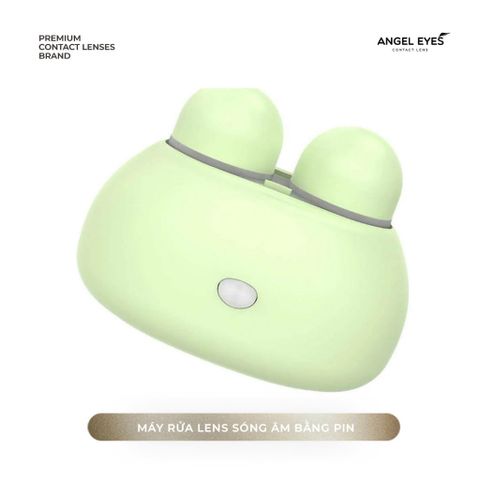 Máy rửa lens tự động siêu sạch tiện dụng thương hiệu Angel Eyes sạc USB & pin (Máy rửa kính áp tròng bằng sóng siêu âm)