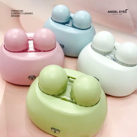 Máy rửa lens tự động siêu sạch tiện dụng thương hiệu Angel Eyes sạc USB & pin (Máy rửa kính áp tròng bằng sóng siêu âm)