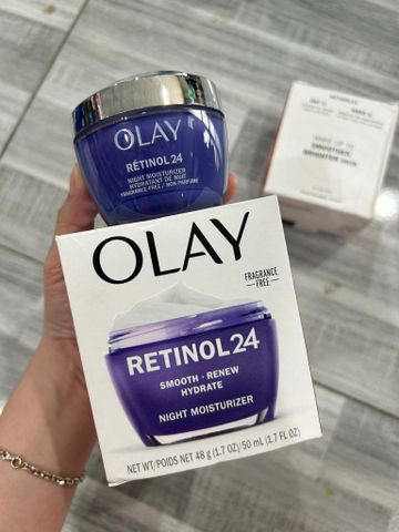 Kem Olay Retinol 24 Night Facial Moisturizer 50ml - Chăm sóc da, làm sáng và giảm nếp nhăn, phù hợp với mọi loại da