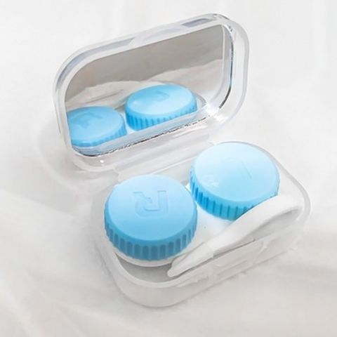 Khay Đựng Lens Có Gương Angel Eyes Kèm Dụng Cụ Đeo Lens - Bảo Vệ và Tiện Lợi Cho Kính Áp Tròng