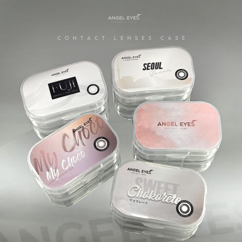 Khay Đựng Lens Có Gương Angel Eyes Kèm Dụng Cụ Đeo Lens - Bảo Vệ và Tiện Lợi Cho Kính Áp Tròng