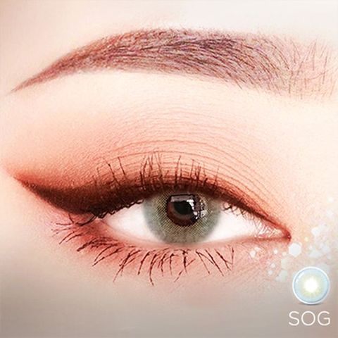 Kính áp tròng xám tây SOG Angel Eyes Hàn Quốc - Lens cô dâu tự nhiên, nhẹ nhàng, thời trang - Tặng khay gương khi mua 2 chiếc