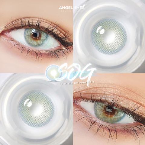Kính áp tròng xám tây SOG Angel Eyes Hàn Quốc - Lens cô dâu tự nhiên, nhẹ nhàng, thời trang - Tặng khay gương khi mua 2 chiếc