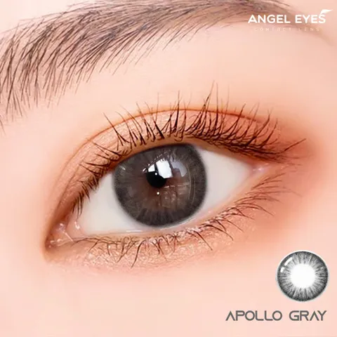 Lens xám Angel Eyes Apollo - Đường kính 14.2 - Không độ