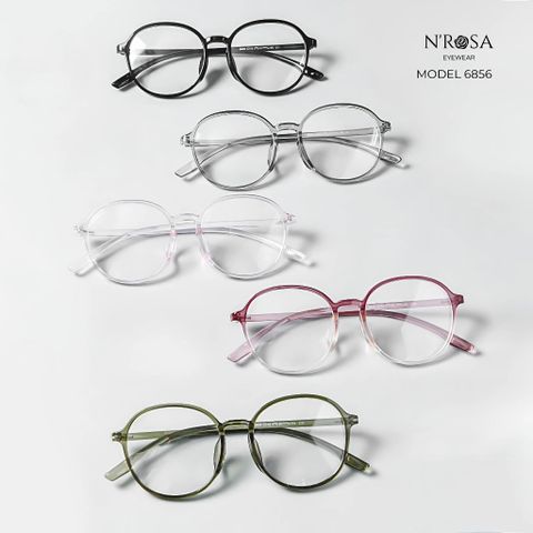 Gọng Kính Cận N’ROSA Nhựa Siêu Nhẹ Chống Gãy - Thiết Kế Vuông Cổ Điển, Đa Dạng Màu Sắc Thời Trang, Hỗ Trợ Lắp Tròng Cận/Loạn
