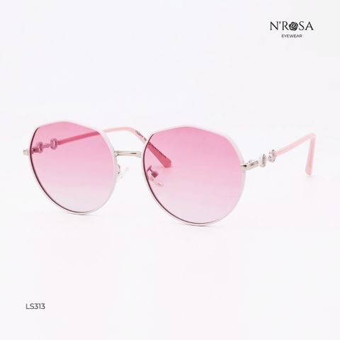 Kính Râm N’ROSA LS313 - Gọng Kim Loại Cao Cấp, Tròng Gradient Xanh/Hồng, Chống Tia UV, Phong Cách Thời Thượng Unisex