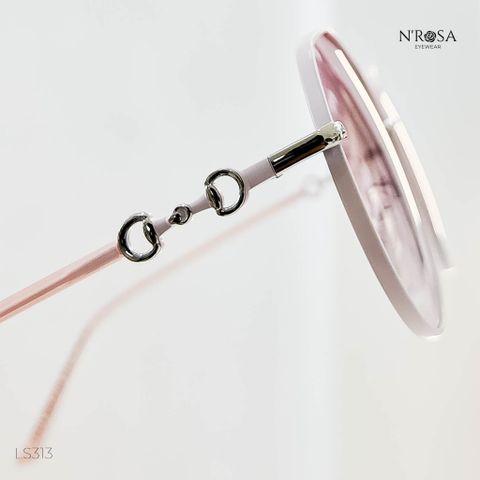 Kính Râm N’ROSA LS313 - Gọng Kim Loại Cao Cấp, Tròng Gradient Xanh/Hồng, Chống Tia UV, Phong Cách Thời Thượng Unisex