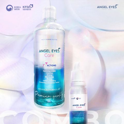 Nước Nhỏ Mắt Lens Angel Eyes Care 15ml Cao Cấp - Dung Dịch Dưỡng Ẩm An Toàn Cho Mắt Nhạy Cảm Kính Áp Tròng