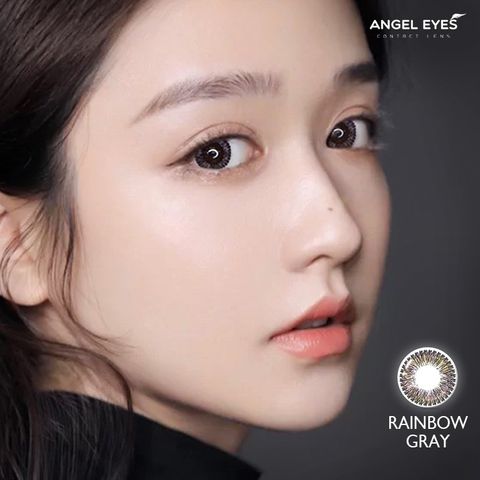Lens màu nâu và lens màu xám Angel Eyes Rainbow - Đường kính 14.2 - Không độ