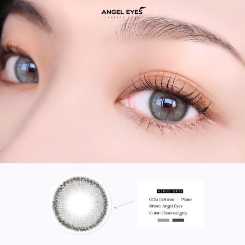 Lens xám tây Venus hiệu Angel Eyes - Dòng kính áp tròng xám Silicone Hydrogel cao cấp Hàn Quốc đường kính 14.2mm