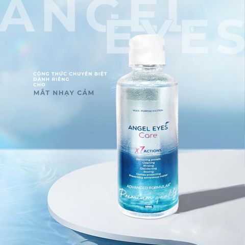 Nước ngâm lens Angel Eyes Care cao cấp dành cho mắt nhạy cảm với 2 dung tích 150ml và 160ml (Dung dịch bảo quản lens)
