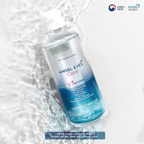 Nước ngâm lens Angel Eyes Care cao cấp dành cho mắt nhạy cảm với 2 dung tích 150ml và 160ml (Dung dịch bảo quản lens)
