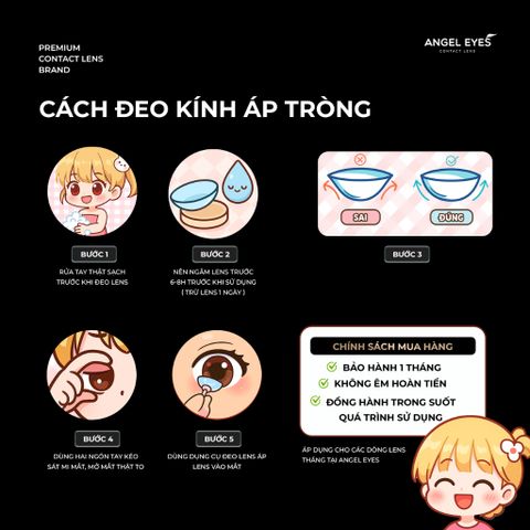 Nước ngâm lens Angel Eyes Care cao cấp dành cho mắt nhạy cảm với 2 dung tích 150ml và 160ml (Dung dịch bảo quản lens)