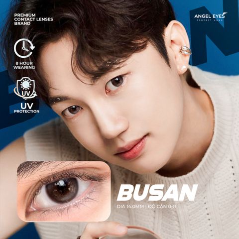 Kính lens cận Xám Angel Eyes BUSAN - Hiệu ứng loang màu như mắt ướt, thời trang, tự nhiên, trendy cho đôi mắt cuốn hút