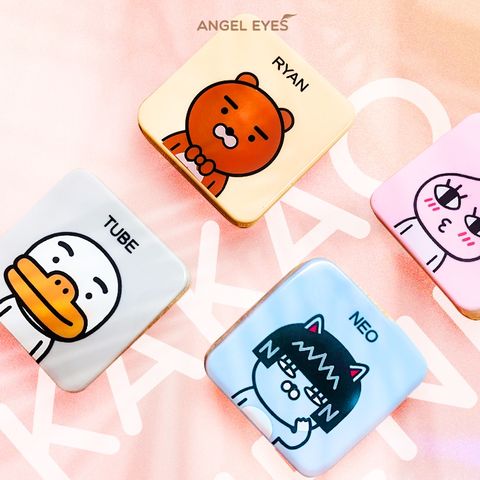 Khay đựng kính áp tròng Angel Eyes cao cấp - Bộ dụng cụ an toàn, bảo vệ lens khỏi bụi bẩn, kèm nhíp gắp và cây đeo tiện lợi