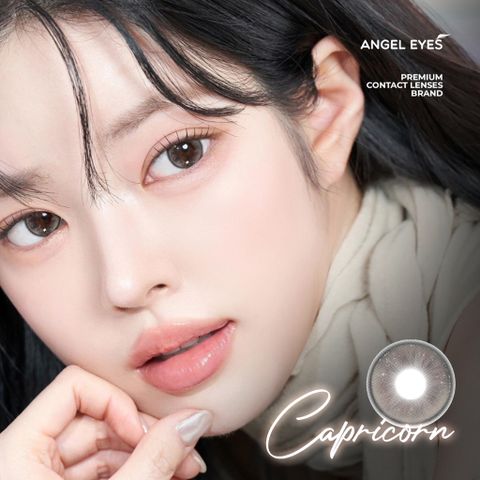 Kính giãn tròng xám 0-8 độ Capricorn N'Rosa - Lens cao cấp Angel Eyes, thiết kế sang trọng, chống khô rát, an toàn cho mắt.