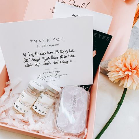 Kính áp tròng Sapphire 2 màu nâu và xám thương hiệu Angel Eyes đường kính 14.5mm - Không độ