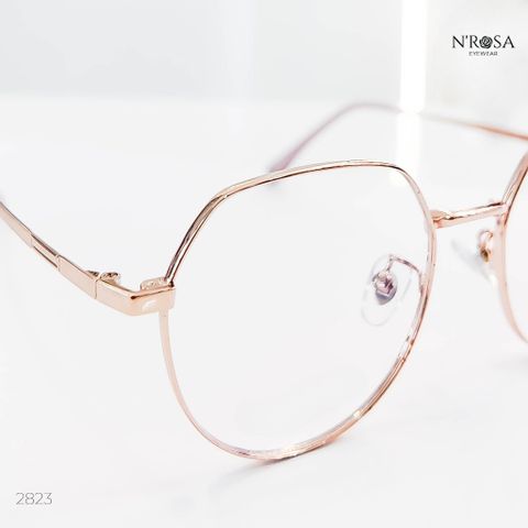 Gọng Kính Cận N’ROSA Unisex - Kim Loại Nhẹ, Êm Mũi, Thiết Kế Lục Giác Hàn Quốc - Phong Cách Thanh Lịch, Trẻ Trung
