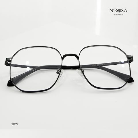 Gọng Kính Cận N’ROSA Unisex - Kim Loại Nhẹ, Êm Mũi, Thiết Kế Lục Giác Hàn Quốc - Phong Cách Thanh Lịch, Trẻ Trung