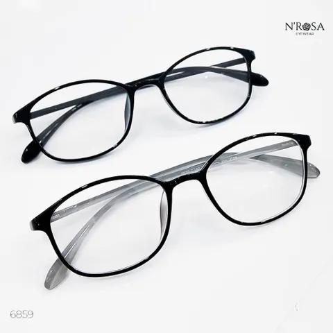 Gọng Kính Cận Unisex N'ROSA 6837/6859 - Kiểu Oval Nhẹ Mắt, Dễ Phối, Nhiều Màu Cho Nam Nữ