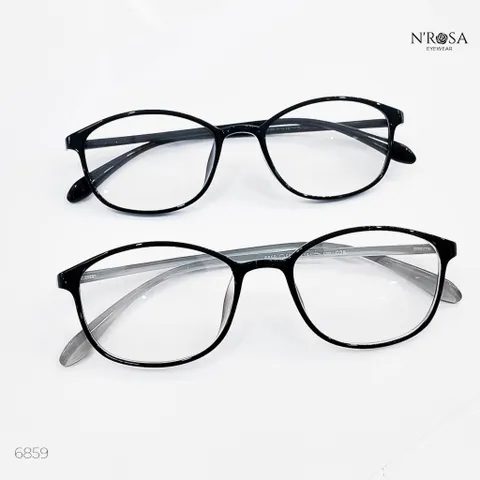 Gọng Kính Cận Unisex N'ROSA 6837/6859 - Kiểu Oval Nhẹ Mắt, Dễ Phối, Nhiều Màu Cho Nam Nữ
