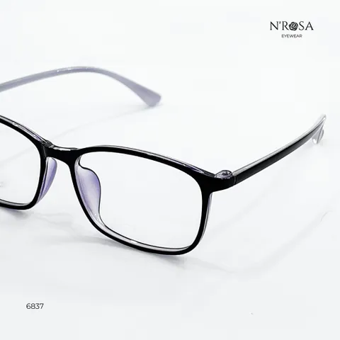 Gọng Kính Cận Unisex N'ROSA 6837/6859 - Kiểu Oval Nhẹ Mắt, Dễ Phối, Nhiều Màu Cho Nam Nữ